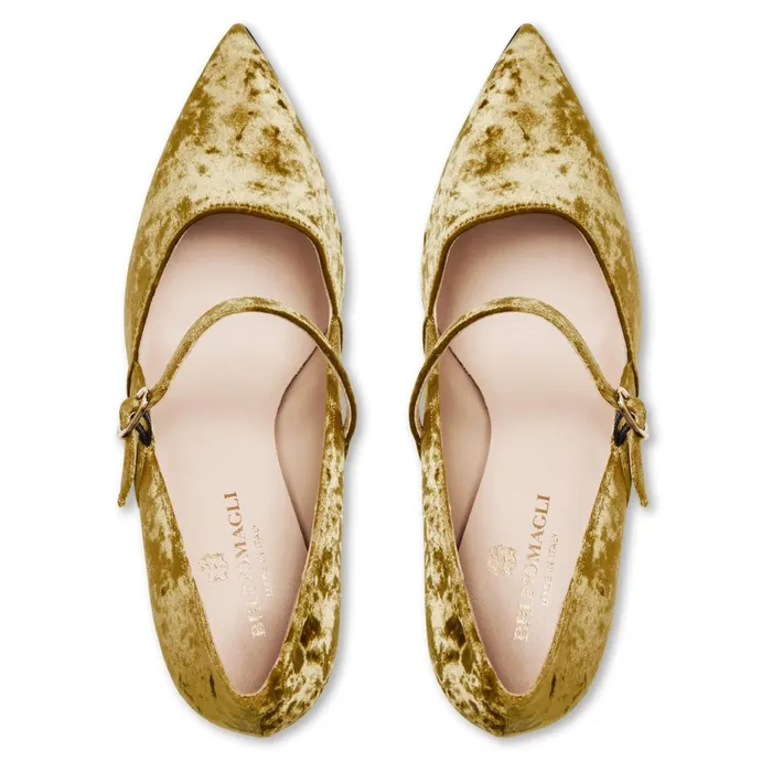 Gemma Mary Jane Pump 8211 Olive Velvet Women Bruno Magli Heels