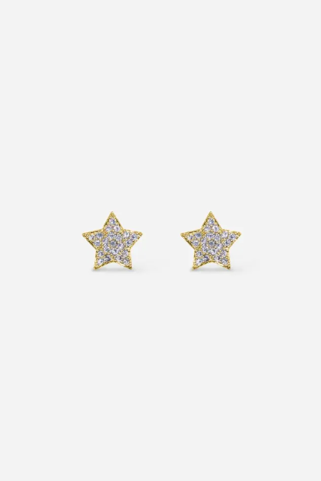 Gold Stainless Steel Plated Star Earrings Women Roman Jewellery