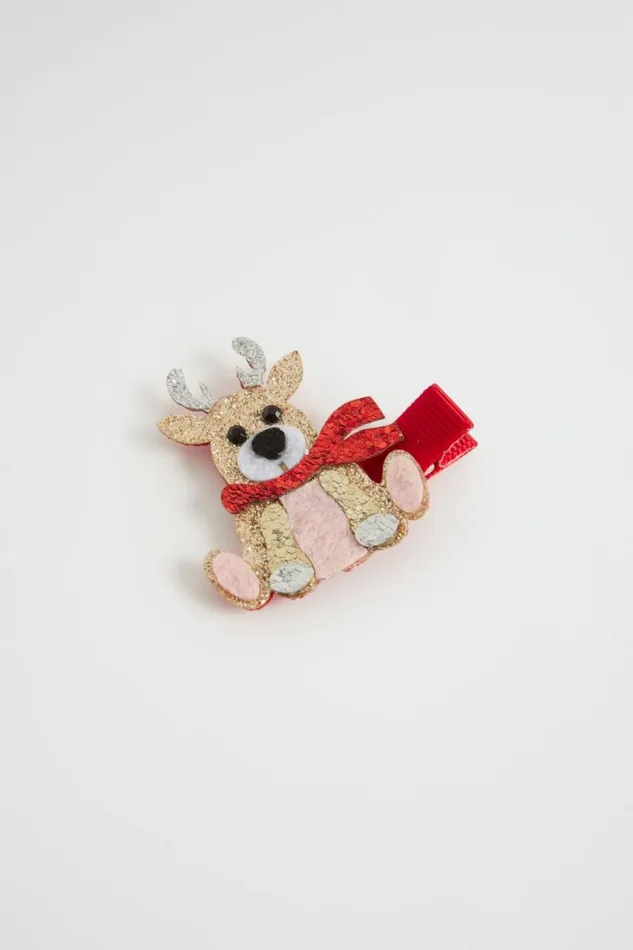 Hair Accessories Girl Seed Heritage Christmas Teddy Duck Clip Multi