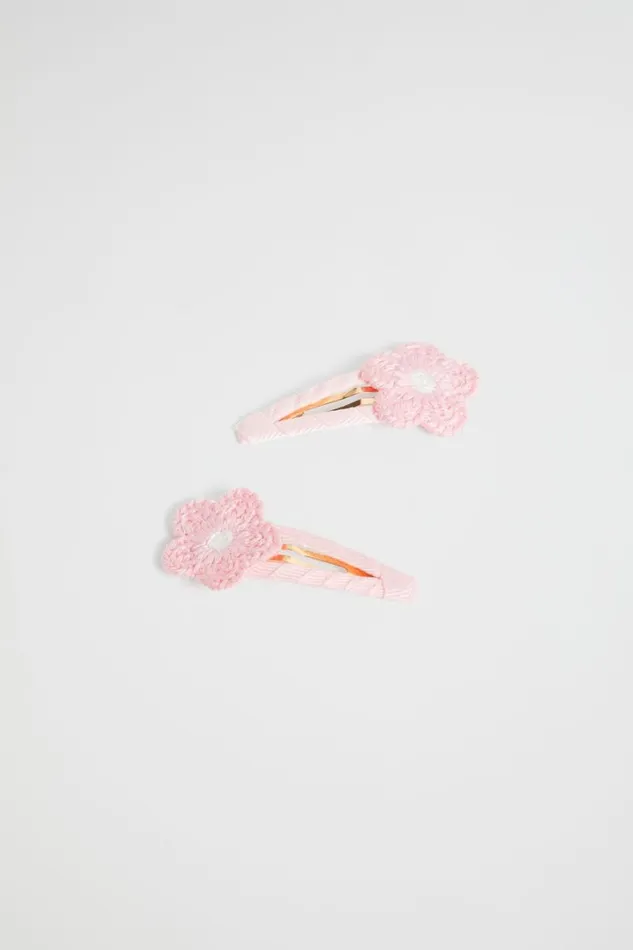 Hair Accessories Girl Seed Heritage Crochet Daisy Snaps Dusty Rose