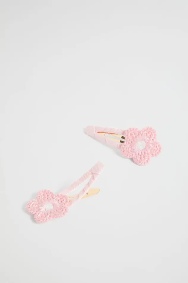 Hair Accessories Girl Seed Heritage Crochet Daisy Snaps Dusty Rose