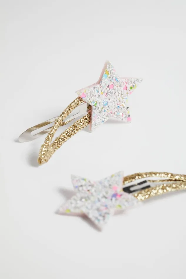 Hair Accessories Girl Seed Heritage Glitter Star Snaps Multi