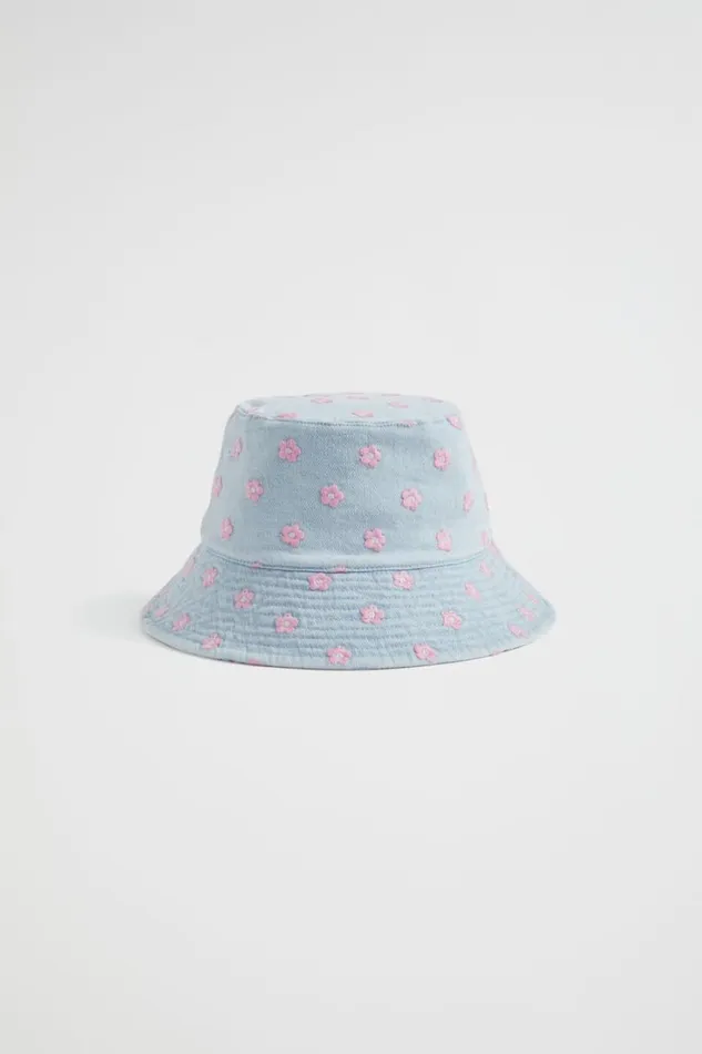 Hats and Caps BabyGirl Seed Heritage Reversible Flower Emb Bucket Hat Multi