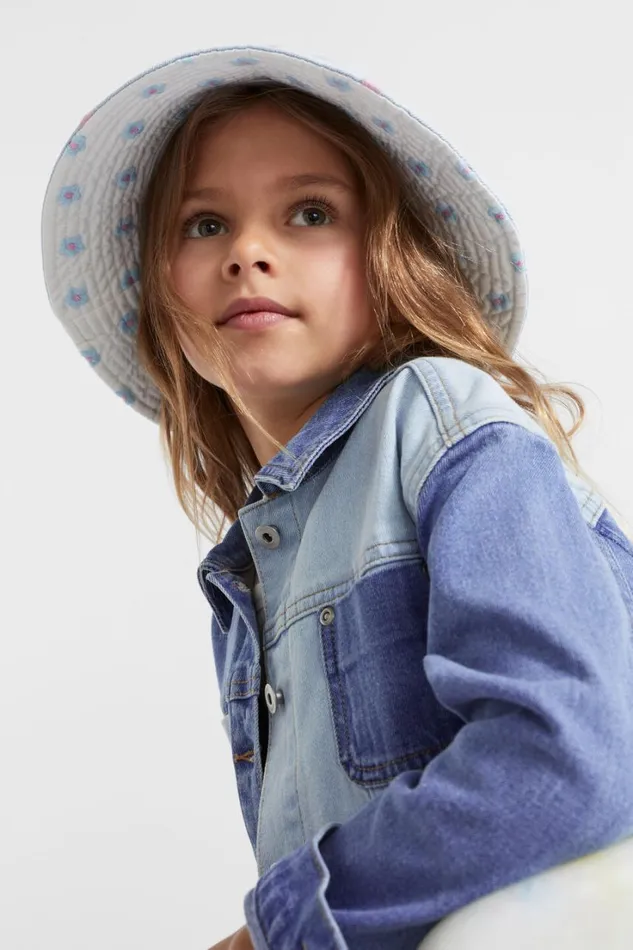 Hats and Caps BabyGirl Seed Heritage Reversible Flower Emb Bucket Hat Multi