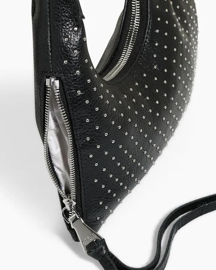 Heart On My Sleeve Handheld Heart Black With Microstuds Women Aimee Kestenberg Clutches
