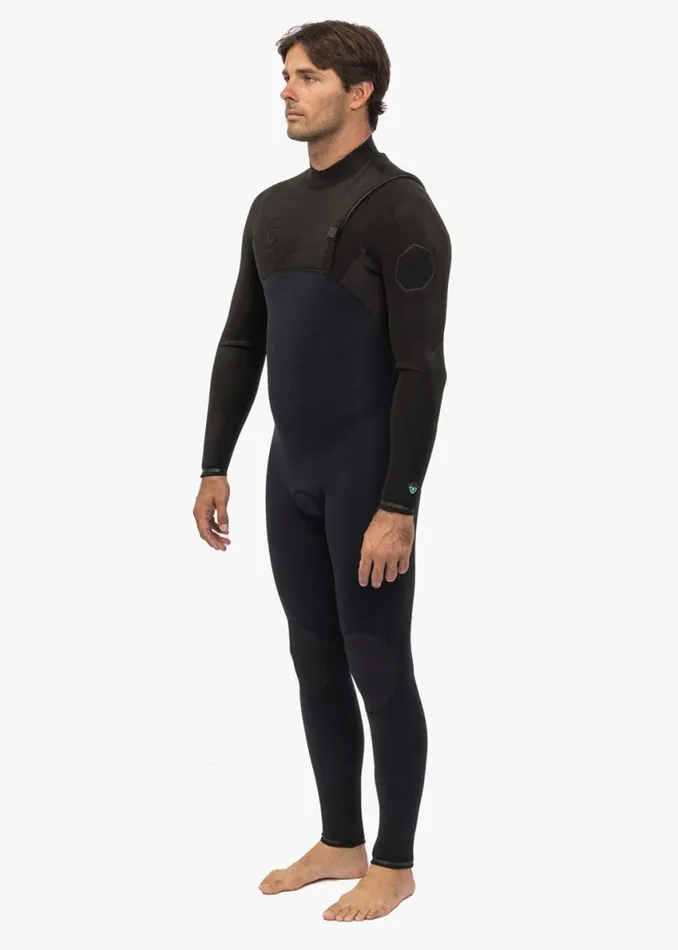 High Seas II 43 Full Chest Zip Wetsuit Stealth Men Vissla Wetsuits