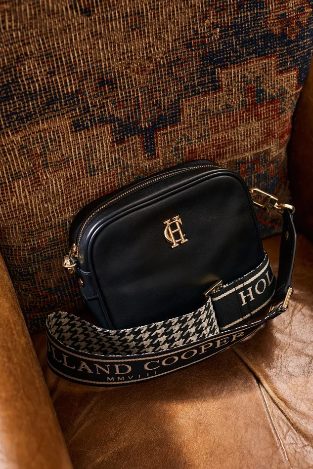 Holland Cooper Abbot Bag Strap Ecru Houndstooth Women Bags Holland Cooper Abbot Bag Strap Ecru Houndstooth Women Bags