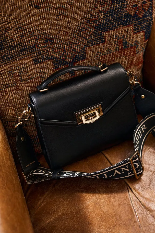 Holland Cooper Abbot Bag Strap Ecru Houndstooth Women Bags Holland Cooper Abbot Bag Strap Ecru Houndstooth Women Bags
