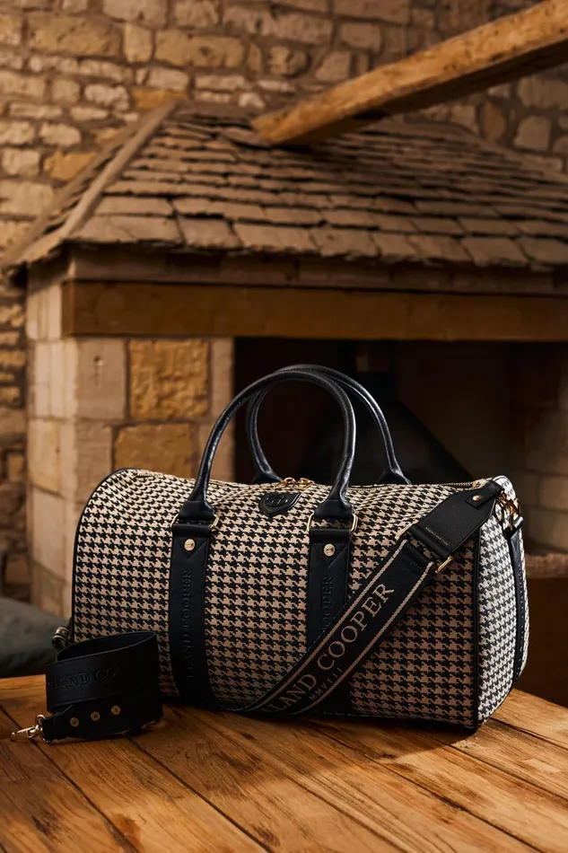 Holland Cooper Abbot Bag Strap Ecru Houndstooth Women Bags Holland Cooper Abbot Bag Strap Ecru Houndstooth Women Bags