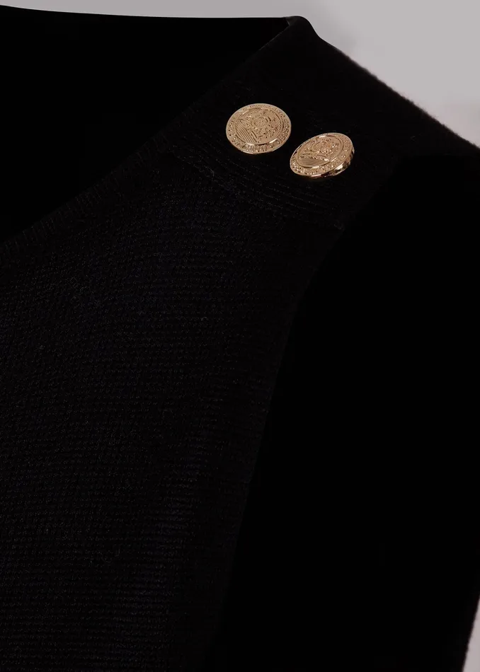 Holland Cooper Boat Neck Vest Black Women Knitwear Holland Cooper Boat Neck Vest Black Women Knitwear