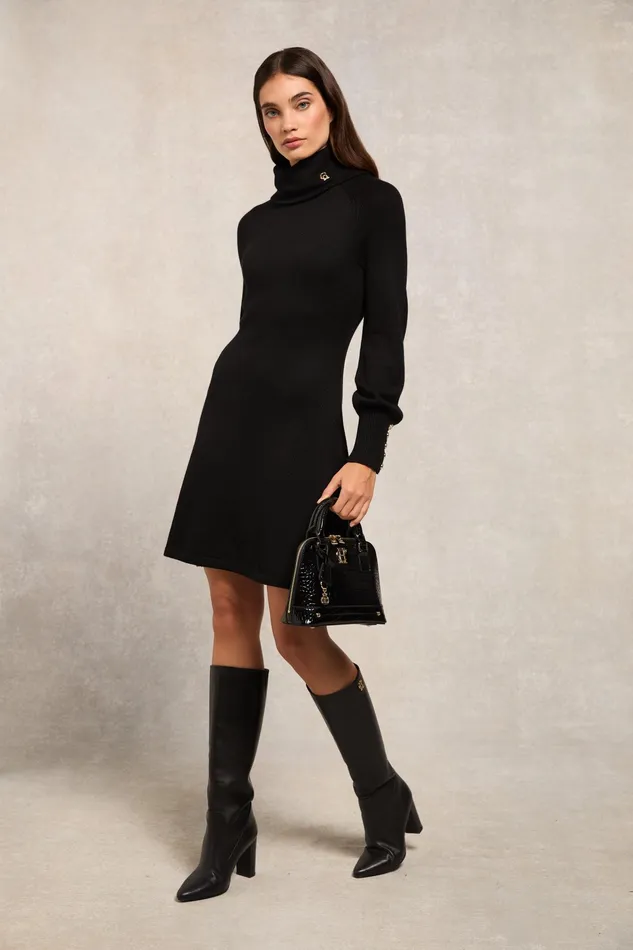 Holland Cooper Chamonix Fit and Flare Dress Black Women Dresses Holland Cooper Chamonix Fit and Flare Dress Black Women Dresses