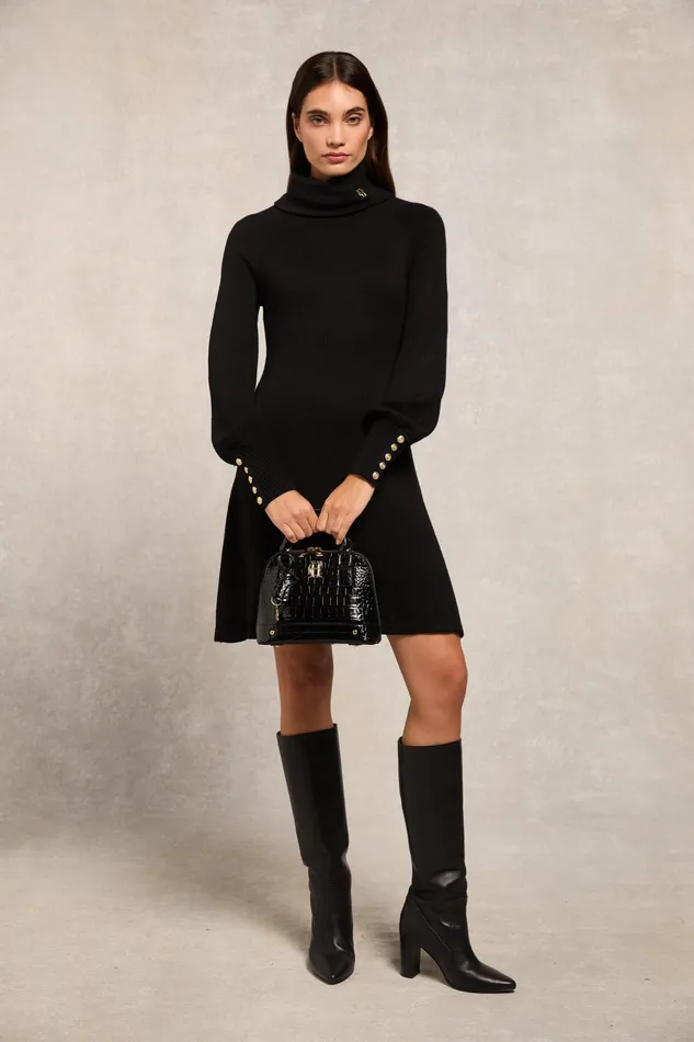 Holland Cooper Chamonix Fit and Flare Dress Black Women Dresses Holland Cooper Chamonix Fit and Flare Dress Black Women Dresses
