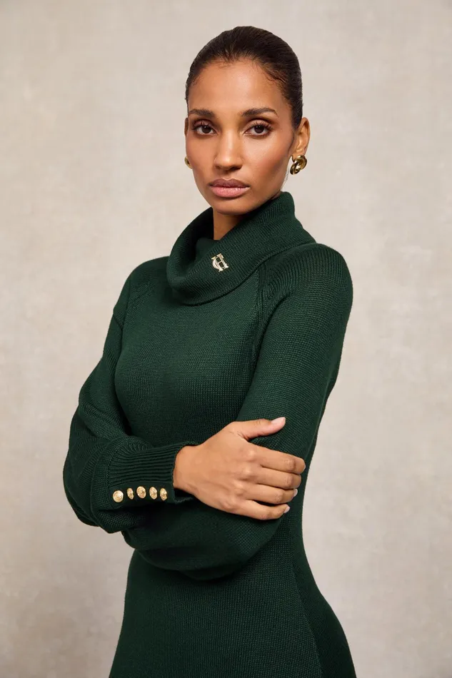 Holland Cooper Chamonix Fit and Flare Dress Deep Emerald Women Dresses Holland Cooper Chamonix Fit and Flare Dress Deep Emerald Women Dresses