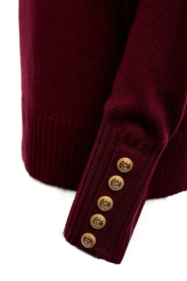 Holland Cooper Chamonix Roll Neck Knit Wine Women Knitwear