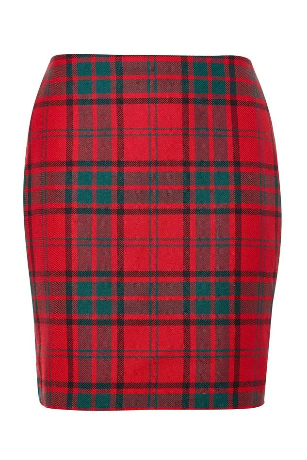 Holland Cooper Chelsea Skirt Red Tartan Women Tailoring