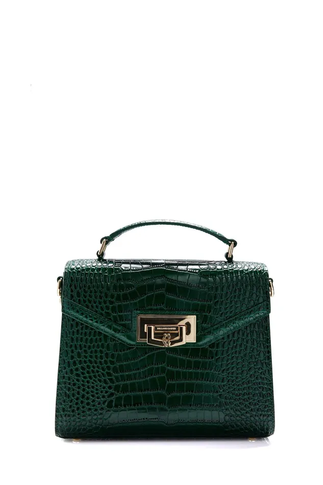 Holland Cooper Cheltenham Bag Emerald Croc Women Bags