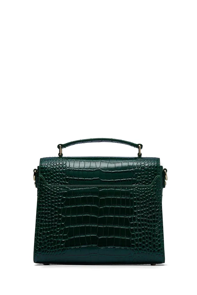 Holland Cooper Cheltenham Bag Emerald Croc Women Bags