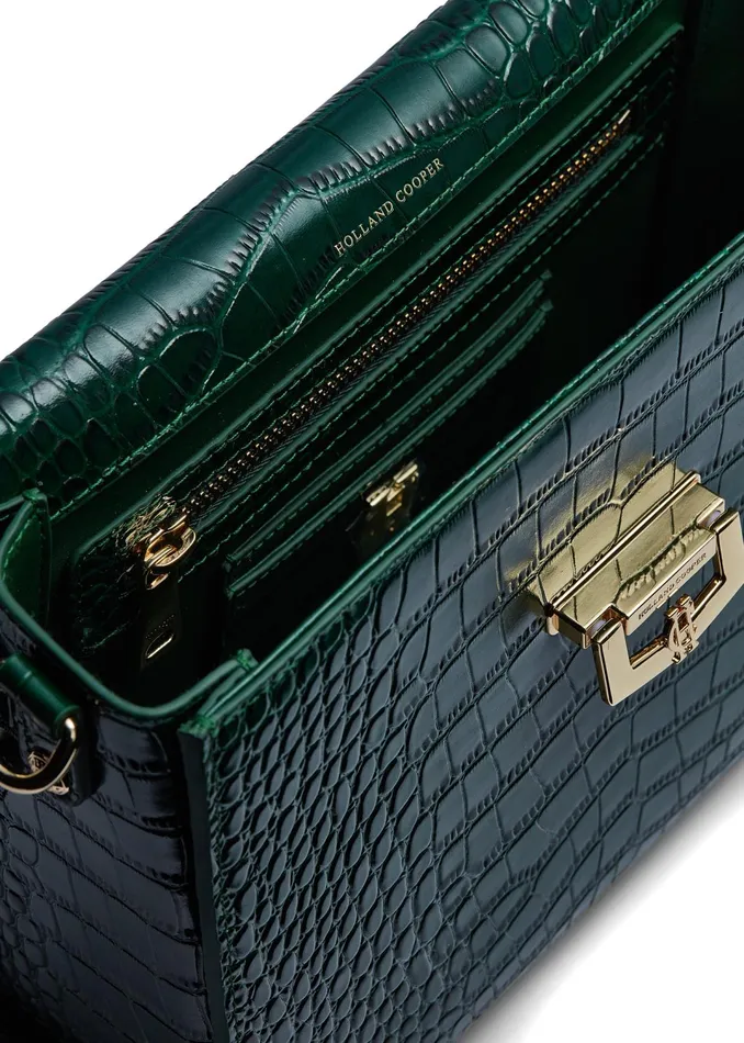 Holland Cooper Cheltenham Bag Emerald Croc Women Bags