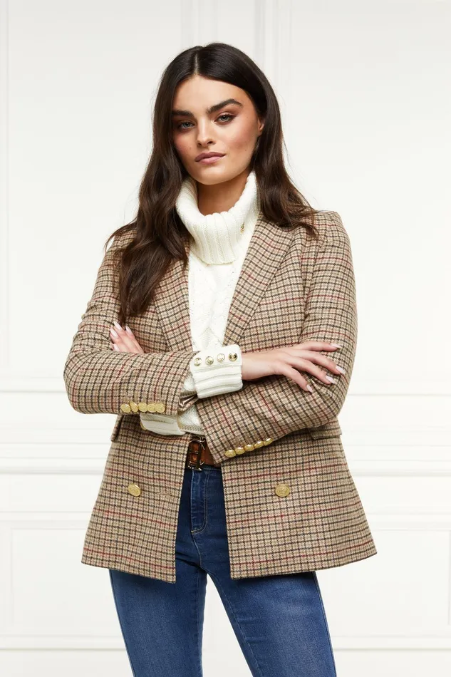 Holland Cooper Double Breasted Blazer Charlton Tweed Women Tailoring