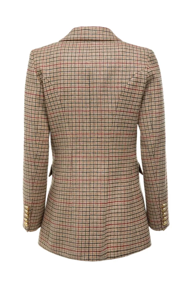 Holland Cooper Double Breasted Blazer Charlton Tweed Women Tailoring