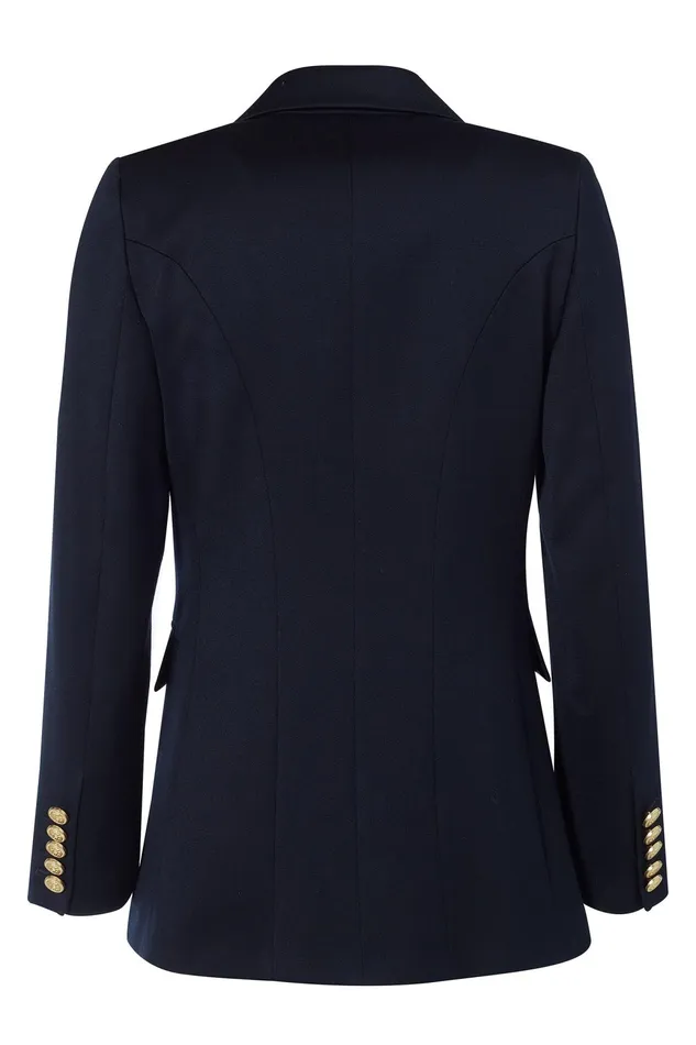 Holland Cooper Double Breasted Blazer Navy Twill Women Tailoring