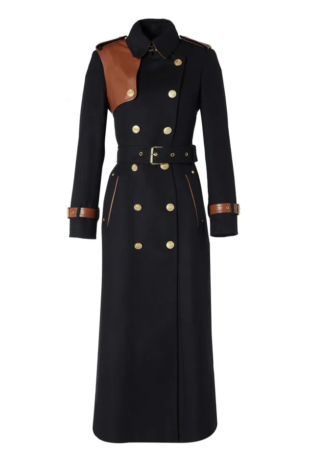 Holland Cooper Full Length Marlborough Trench Coat Soft Black Tan Women Tailoring