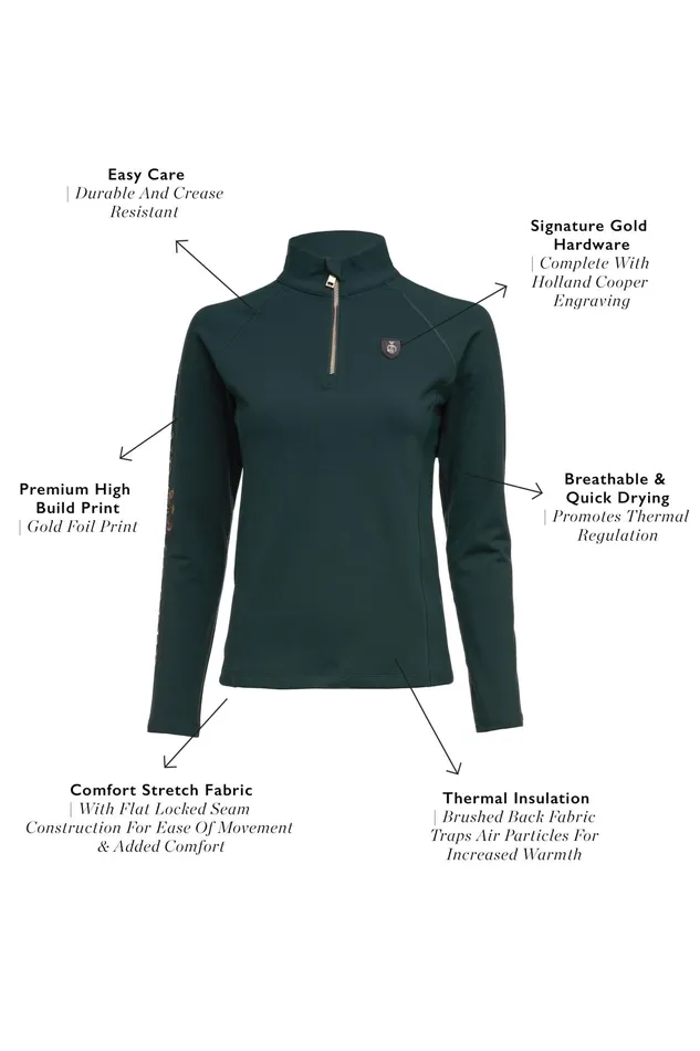 Holland Cooper Halcot Thermal Base Layer Petrol Women Base Layers Holland Cooper Halcot Thermal Base Layer Petrol Women Base Layers
