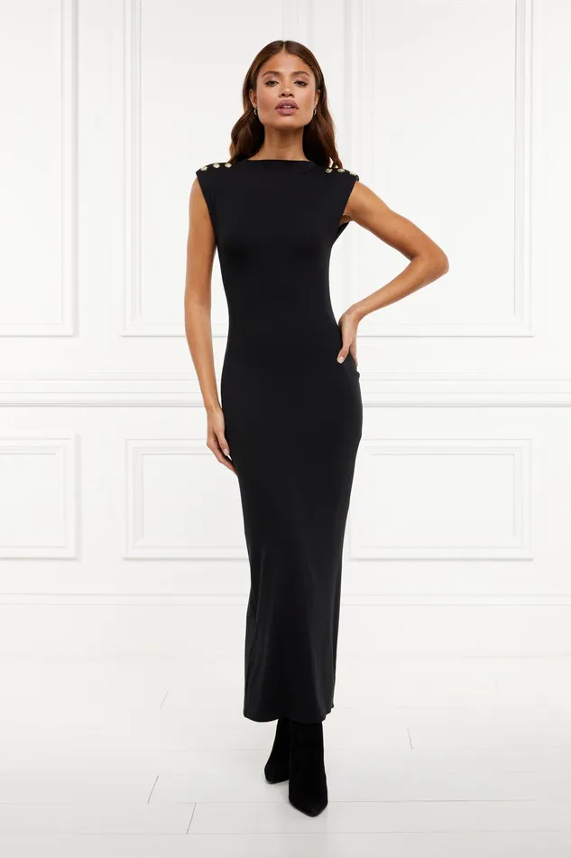 Holland Cooper Harper Maxi Dress Black Women Dresses Holland Cooper Harper Maxi Dress Black Women Dresses