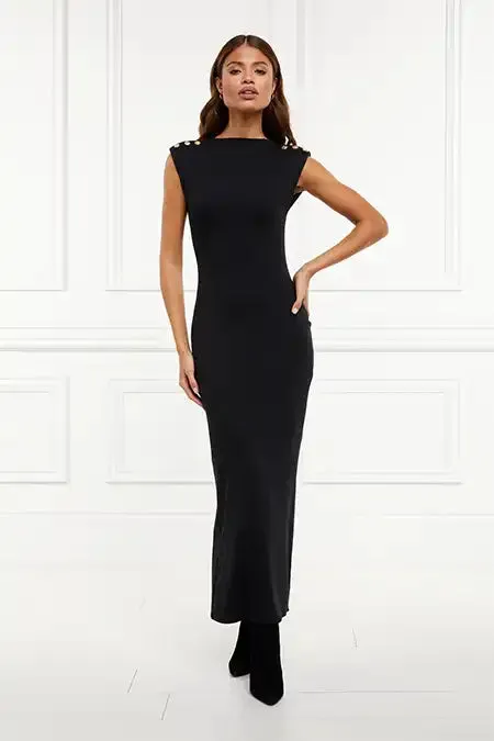 Holland Cooper Harper Maxi Dress Black Women Dresses Holland Cooper Harper Maxi Dress Black Women Dresses