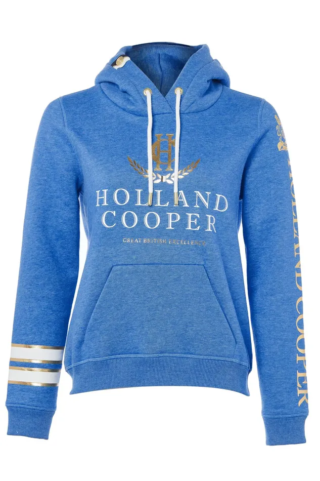 Holland Cooper HC Heritage Hoodie Cobalt Women Hoodies