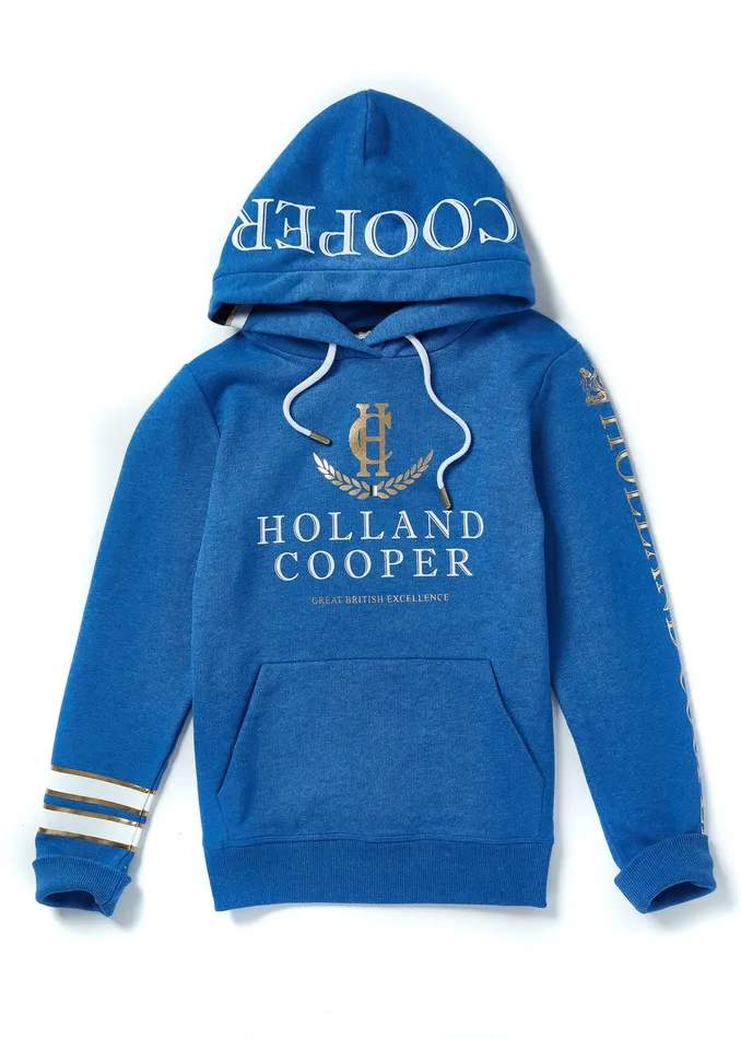 Holland Cooper HC Heritage Hoodie Cobalt Women Hoodies