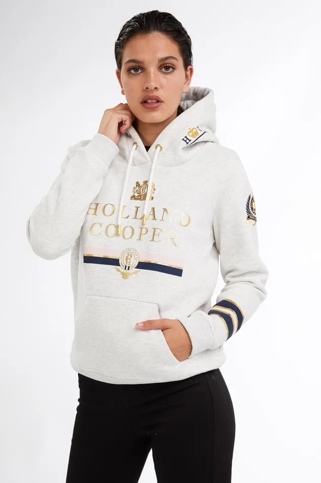Holland Cooper HC Heritage Hoodie Grey Women Hoodies