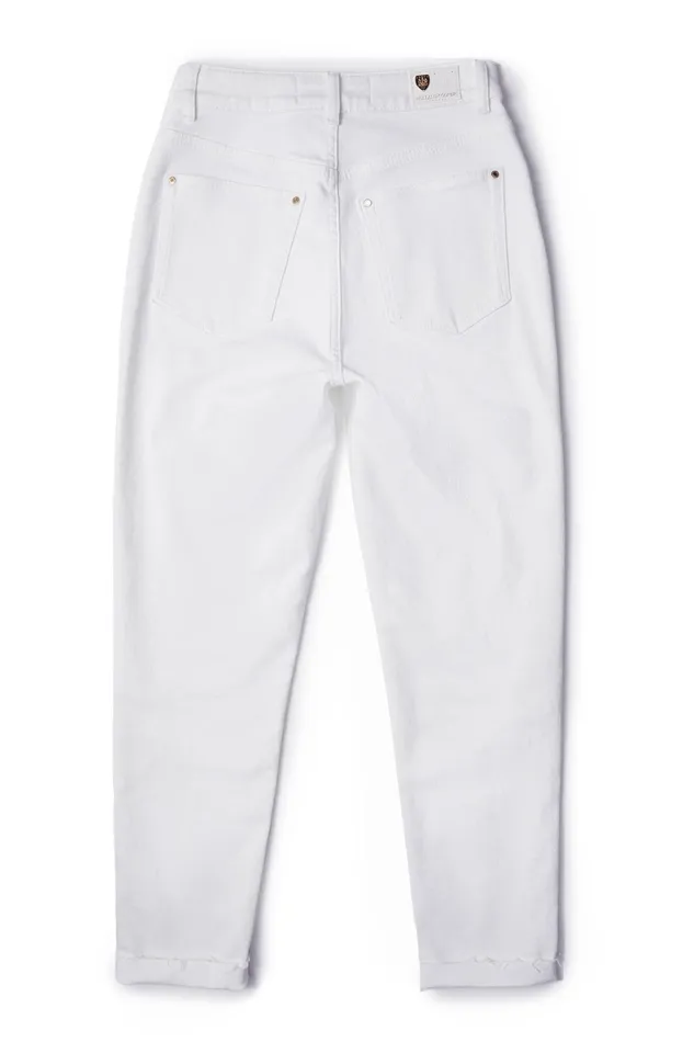 Holland Cooper High Rise Slim Jean White Women Jeans