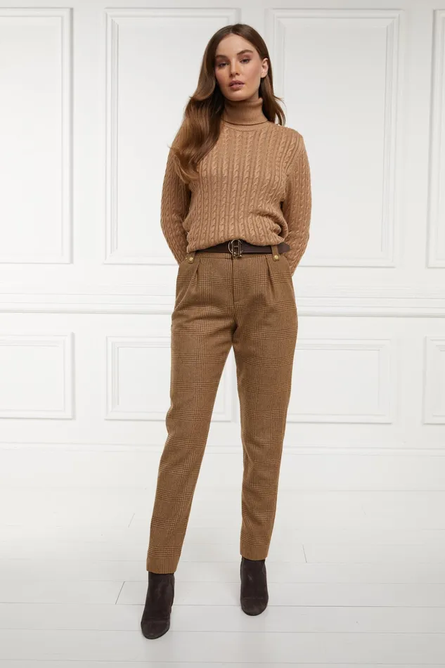 Holland Cooper High Waisted Peg Trouser Tawny Women Tailoring