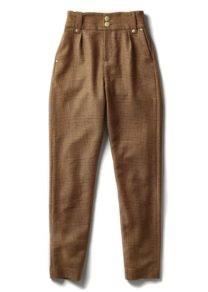 Holland Cooper High Waisted Peg Trouser Tawny Women Tailoring