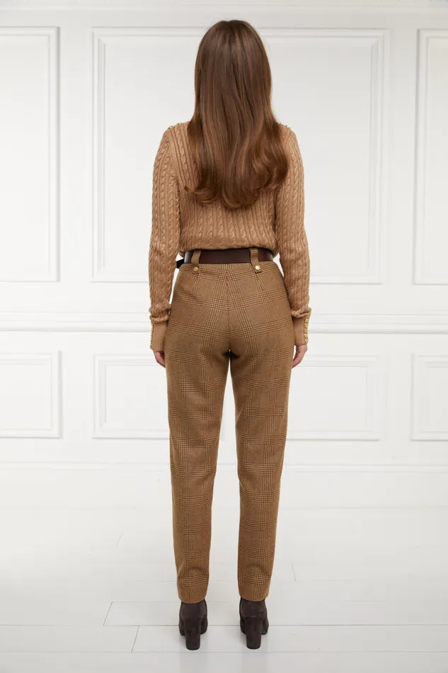 Holland Cooper High Waisted Peg Trouser Tawny Women Tailoring