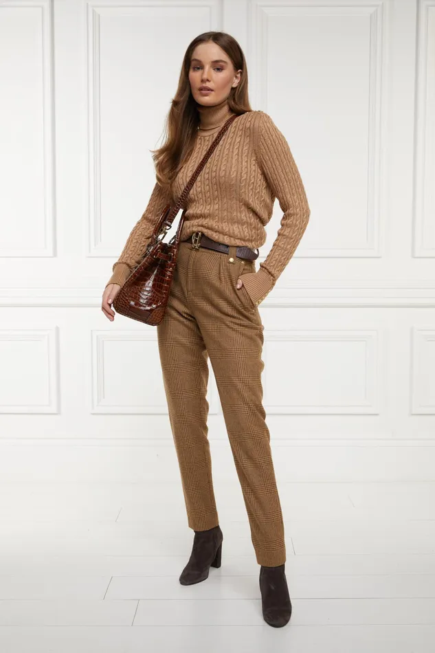 Holland Cooper High Waisted Peg Trouser Tawny Women Tailoring