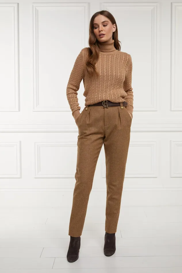 Holland Cooper High Waisted Peg Trouser Tawny Women Tailoring