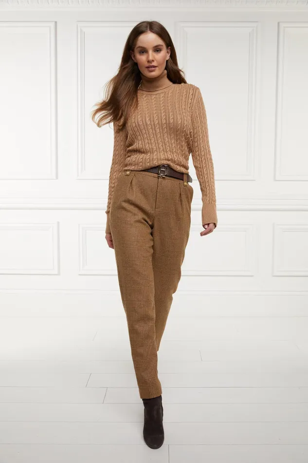 Holland Cooper High Waisted Peg Trouser Tawny Women Tailoring