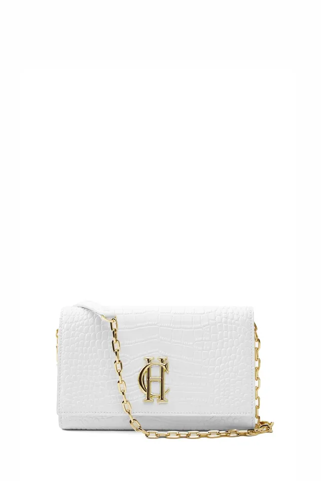 Holland Cooper Highbury Clutch Bag White Croc Women Bags Holland Cooper Highbury Clutch Bag White Croc Women Bags