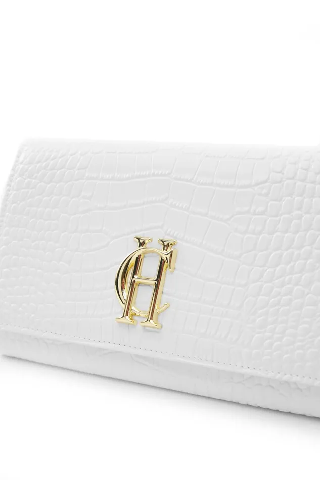 Holland Cooper Highbury Clutch Bag White Croc Women Bags Holland Cooper Highbury Clutch Bag White Croc Women Bags