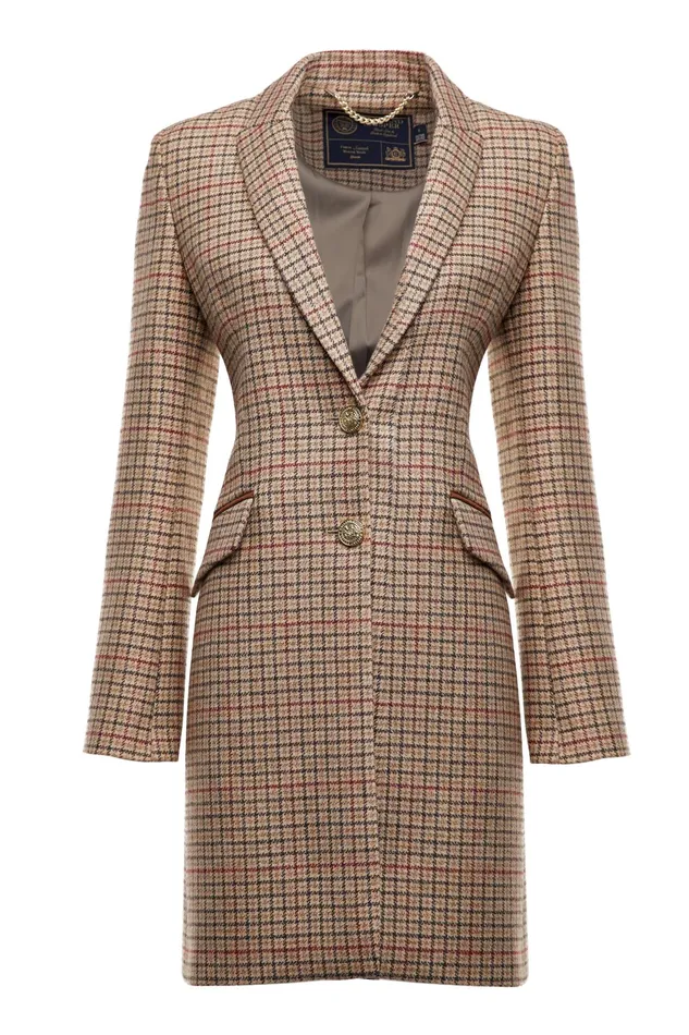 Holland Cooper Highgrove Coat Charlton Tweed Women Tailoring