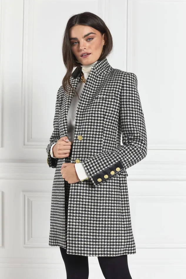Holland Cooper Kempton Coat Houndstooth Women Tailoring