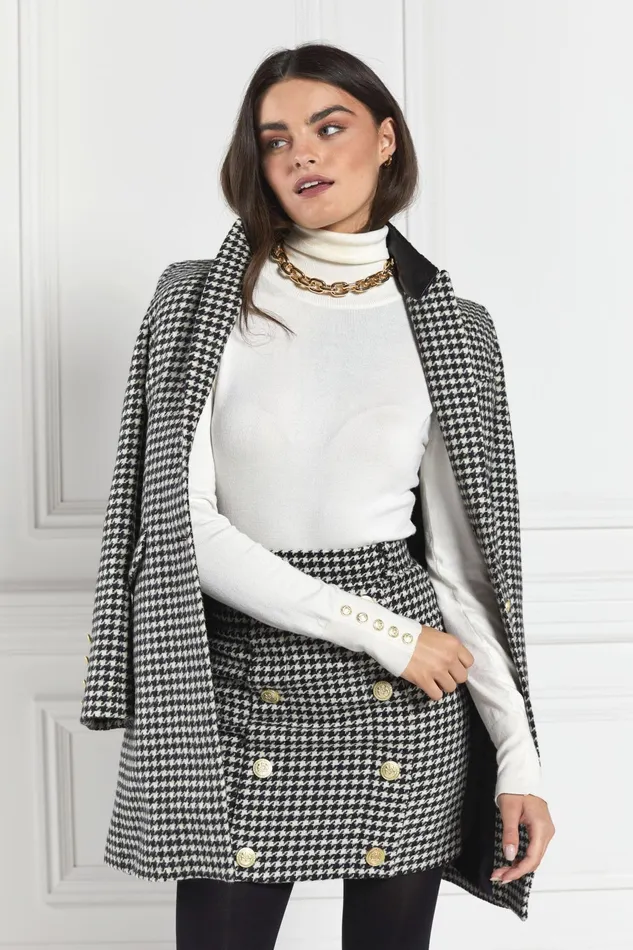 Holland Cooper Kempton Coat Houndstooth Women Tailoring