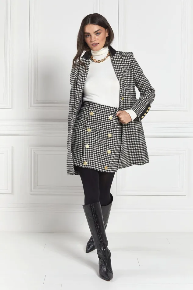 Holland Cooper Kempton Coat Houndstooth Women Tailoring