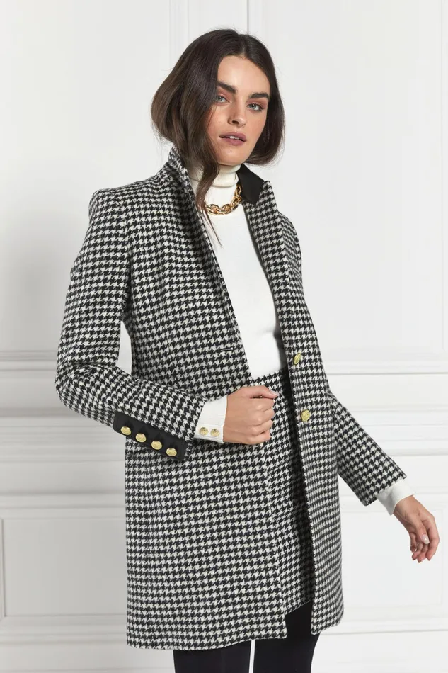 Holland Cooper Kempton Coat Houndstooth Women Tailoring