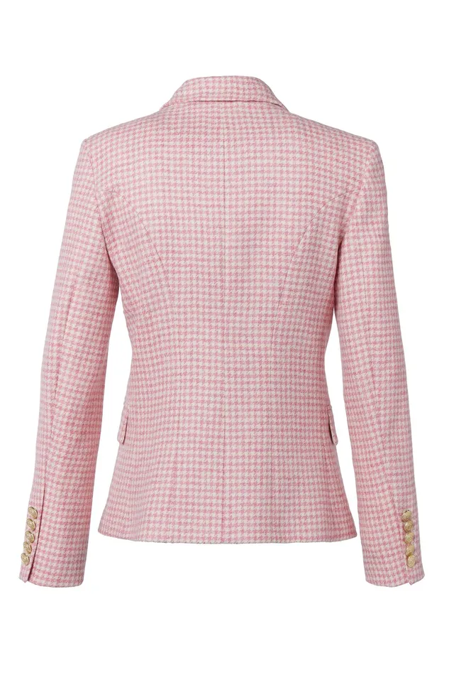 Holland Cooper Knightsbridge Blazer Light Pink Puppytooth Women Tailoring