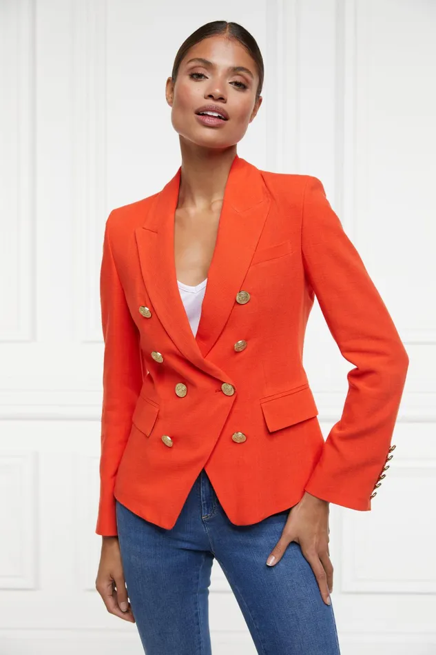 Holland Cooper Knightsbridge Blazer Neroli Linen Women Blazers