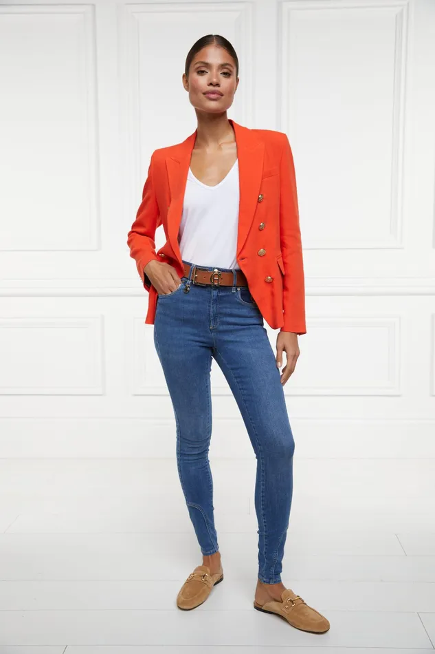 Holland Cooper Knightsbridge Blazer Neroli Linen Women Blazers