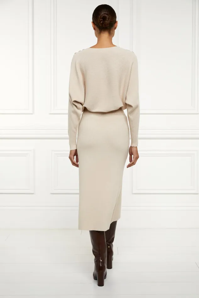 Holland Cooper Leyla Knitted Skirt Oatmeal Women Skirts Holland Cooper Leyla Knitted Skirt Oatmeal Women Skirts